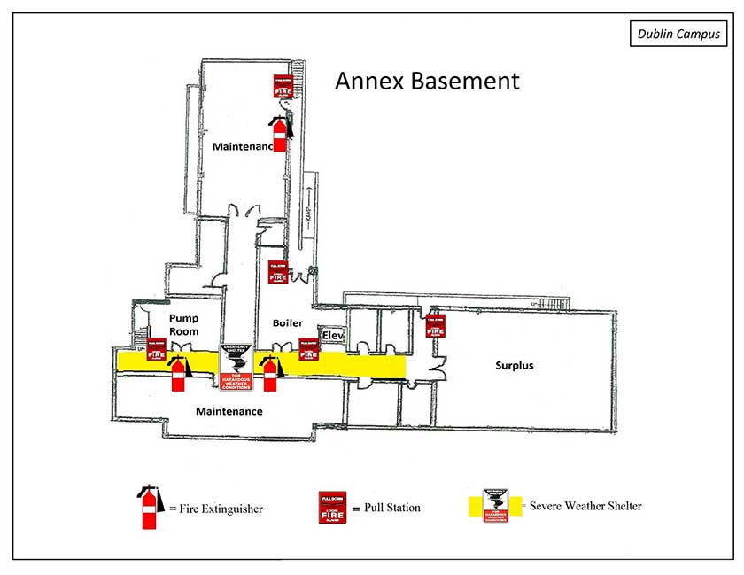 Annex Basement Safety Diagram